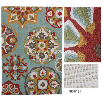 Hand Hooked Carpet untuk Outdoor